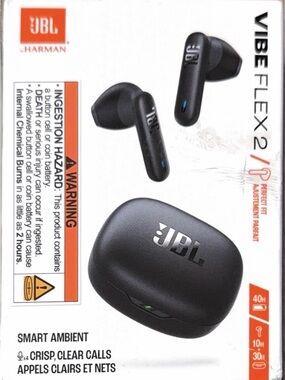 JBL Vibe Flex 2 True Wireless Earbuds — Black
